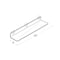 Azar Displays 20"W x 4"D Clear Acrylic Shelf for Pegboard and Slatwall, PK4 556013 - alternate 2
